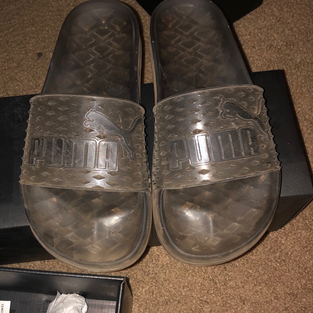 Fenty black jelly slides